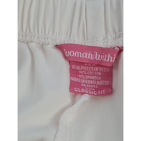 Woman Within Sz 22W Pullon Shorts Elastic Waist White Casual Pockets Summer... - Picture 15 of 16